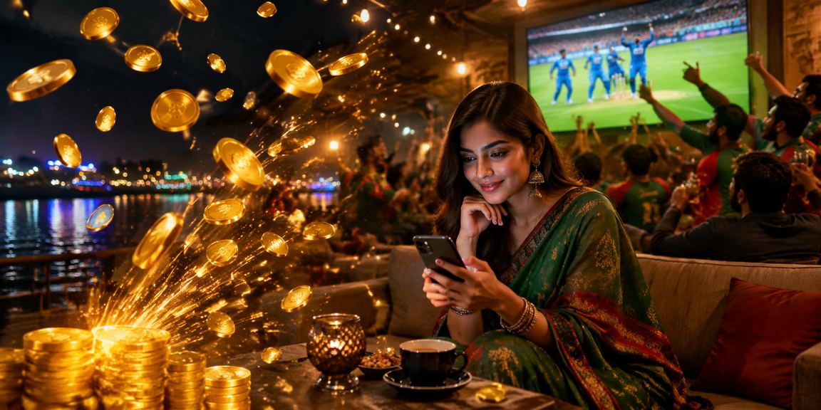 বরিশালের নাইট মার্কেটে রাতে মোবাইলে ক্রিকেট বেটিং করছেন একজন বাংলাদেশি ব্যবহারকারী